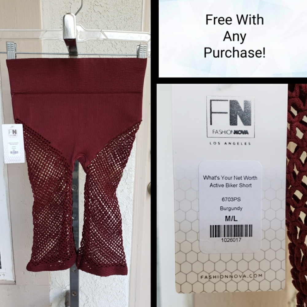 M/L -> Fit SMALL ? FASHION NOVA Net Biker Shorts